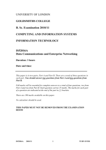 CIS222 - Data Communications and Enterprise Networking
