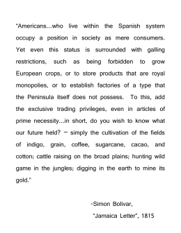 simon bolivars jamaica letter jamaica letter summary