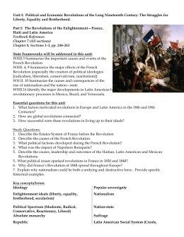 Latin American Revolutions Webquest Worksheet