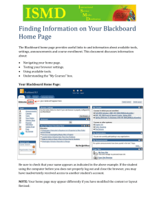 Finding Information on Your Blackboard Home Page The
