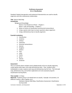 Science Proficiency Assessment Template