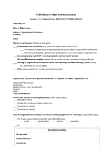 VCU MASC Travel Request Form
