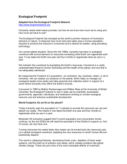 Ecological Footprint WebQuest: