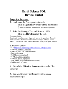 Earth Science SOL - The Earth Science Explorer