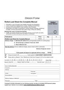 Order Form - The Lead Sheet Association