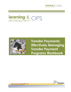 Transfer Payment Workbook - Atlas of Public Policy and Management
