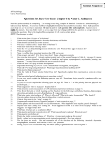 AP Psychology Name Chp 2: Neuroscience Questions for Brave