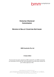 BMM report - Victorian Electoral Commission