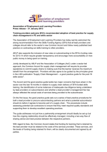Association of Employment and Learning Providers Press release