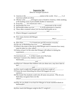 Super Size Me Worksheet Answers