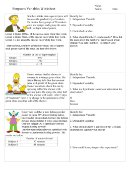 VARIABLES WORKSHEET #2: MORE PRACTICE