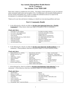 Example Community Health Survey