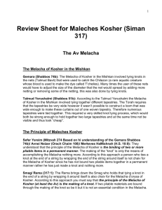 Exceptions to the Melacha of Kosher
