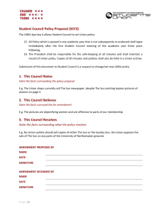 Student Council Policy Proposal (SCF2)