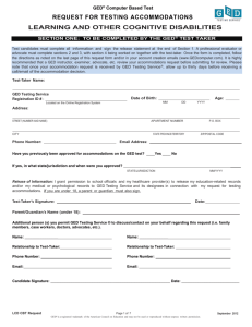 Accommodation Request Form