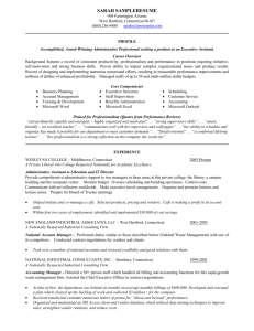 Sample Two-Page Admin Resume