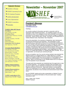 Newsletter – November 2007