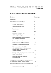DMG Memo Volume 13/49 April 2012 Miscellaneous Amendments