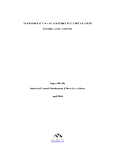 Transportation and Logistics in Stanislaus Report April 2008