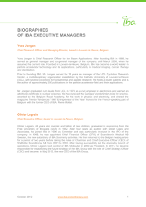 Biographies of IBA executive managers