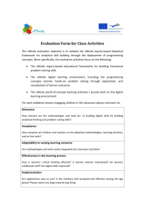 Evaluation Form for Class Activities