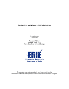 Productivity and Wages in Erie's Industries