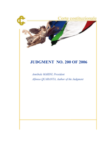 judgment no. 200 year 2006