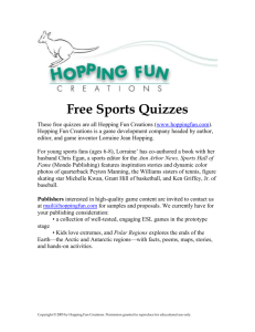 Sports Feat or Fiction - Hopping Fun Creations