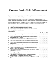 Customer Service Skills Self-Assessment (M. Maciekowich)