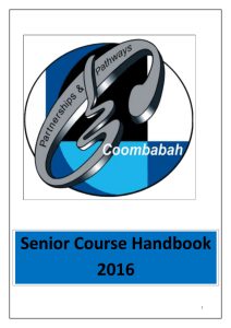 Senior Course Handbook 2016 - Coombabah State High School