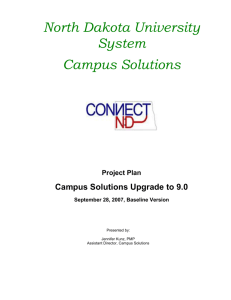 Campus Solutions Upgrade Project Plan