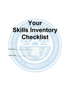 Skills Inventory Test