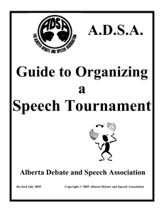 TABLE OF CONTENTS - The Alberta Debate and Speech Association