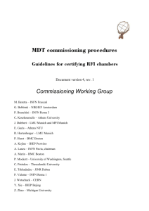 MDT commissioning procedures