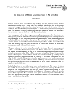 Practice Resources - 25 Benefits of Case Management in 40 Minutes