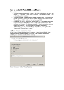 How to install HiPath 8000 on VMware