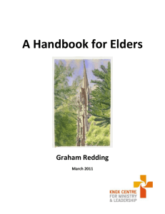 Handbook for Elders - Presbyterian Church of Aotearoa New Zealand