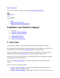 Liquidate your limited company