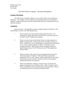 The Walt Disney Company – Revenue Recognition