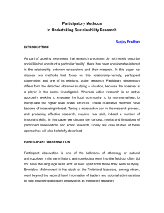 Participant Observation and Action Research