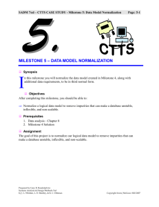 Case Study CTTS - Milestone 05 Data Model