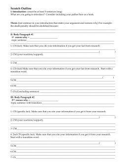 Scratch outline for research paper