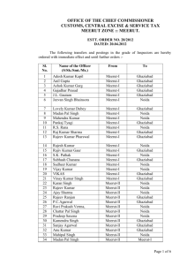 List of Inspectors,AGT 2012