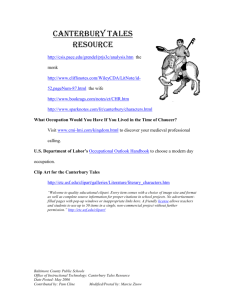 Canterbury Tales Resource - Baltimore County Public Schools