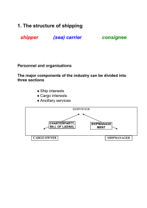 1. The structure of shipping shipper (sea) carrier consignee