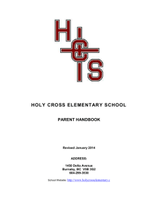 TABLE OF CONTENTS - Holy Cross Elementary
