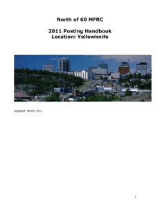Yellowknife MFRC Posting Handbook