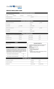 Service Enrollment Form (SEF)