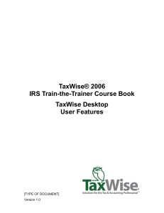 Chapter 1: Working with Tax Returns