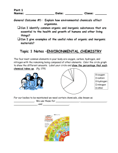 Topic 1 Notes – INDTRODUCTION TO ENVIRONMENTAL